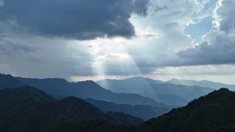 Alpine Cloud Delay Jesus Light Tyndall Light Stock Footage 282239110