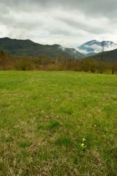Alpine cloudscape in spring Stock Photos