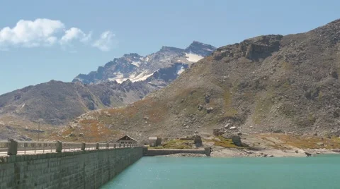 Alpine dam Stock Footage 41616100