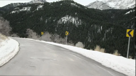 Alpine Drive one UHD Stock Footage 28671647