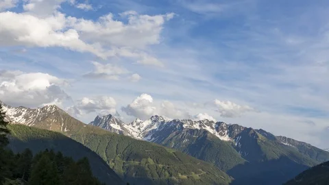 Alpine evening view, time lapse Stock Footage 122476882