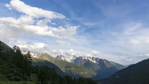 Alpine evening view, time lapse Video stock 122477570