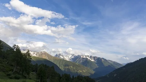 Alpine evening view, time lapse Видео 122478657