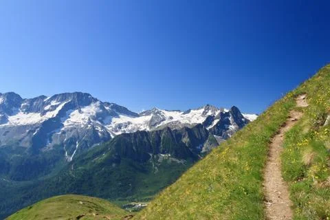 Alpine footpath Stock Photos