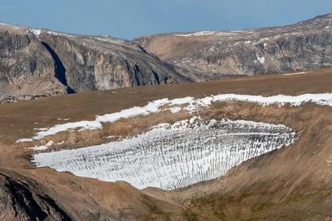 Alpine Glacier on the Beartooth Highway on a bright sunny day in Autumn Stock Photos