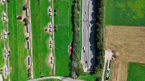 Alpine green fields Stock Photos