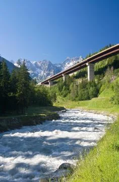 Alpine highway Stock Photos