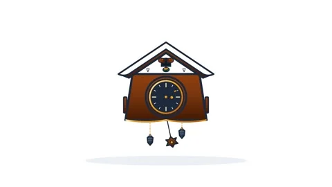 Alpine Holiday Cuckoo Clock Pendulum Motion Art Vídeos de archivo 348797178