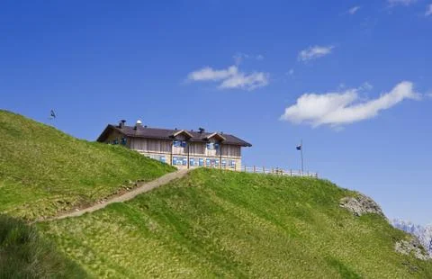 Alpine hut Stock Photos