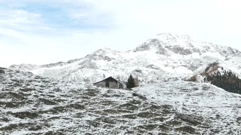 An alpine hut in Valleve Stock Footage 254607261