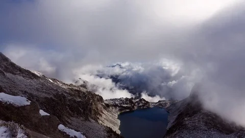 Alpine Lake Cloudy Time Lapse Stock Footage 69875708