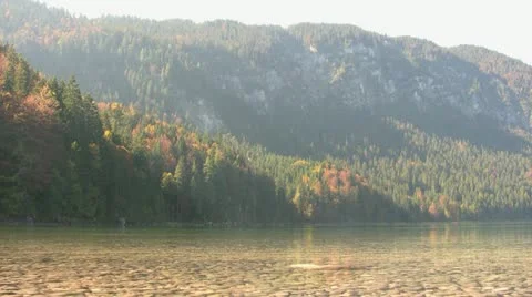 Alpine Lake in Early Fall Video stock 12263663