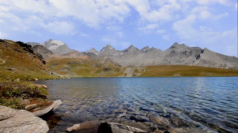 Alpine lake Stock Footage 34374779