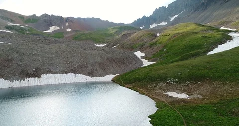 Alpine Lake Stock Footage 121258907