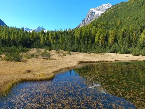 Alpine lake, mountain landscape. Alps Stock Footage 80903571