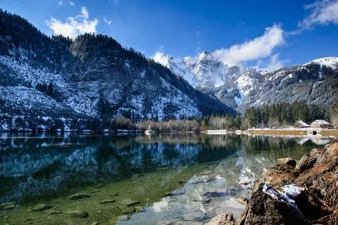 Alpine Lake Reflections Stock Photos