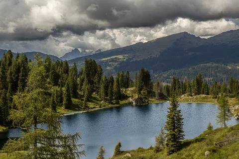 Alpine Lake Storm Stock Photos