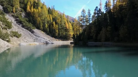 Alpine lake valley Video stock 90230985