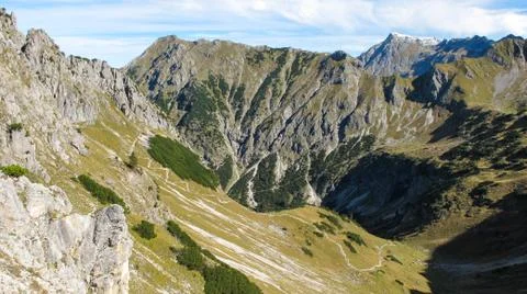 Alpine landscape close to oberstdorf Stock Photos