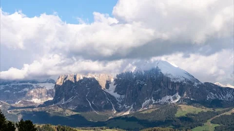 Alpine Landscape with Clouds Timelapse Stock Footage 244743270