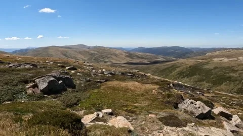 Alpine Landscape of Mount Kosciuszko and the Main Range in Kosciuszko Natio.. Stock Footage 312062012