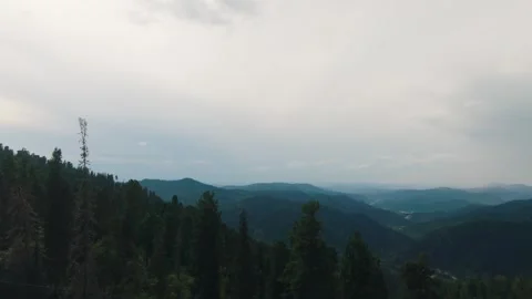 Alpine landscape in summer. Point of view of the chairlift traveling over the Stock-Footage 270047725