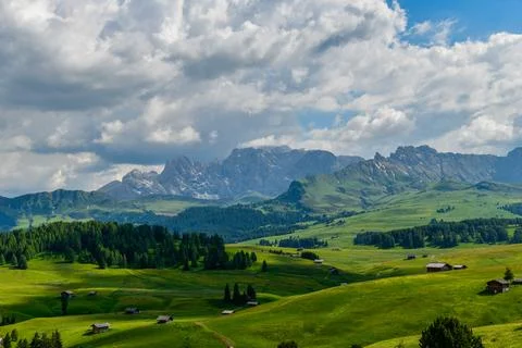 Alpine Meadow Dreamscape Stock Photos