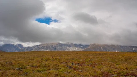 Alpine Meadows of Trail Ridge Road Estes national Park Colorado Time Lapse, T Stock Footage 129355942