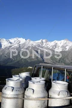 Alpine milk Stock Photos
