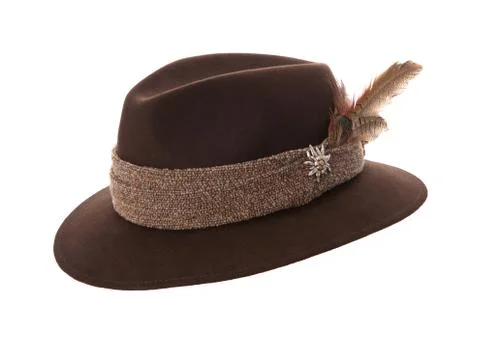 Alpine mountain hat isolated Stock Photos
