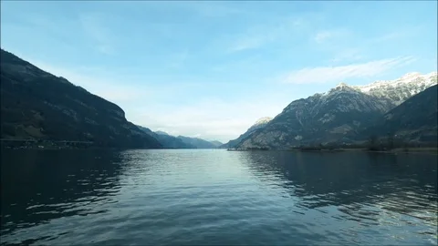 Alpine mountain lake. Stock Footage 75078137