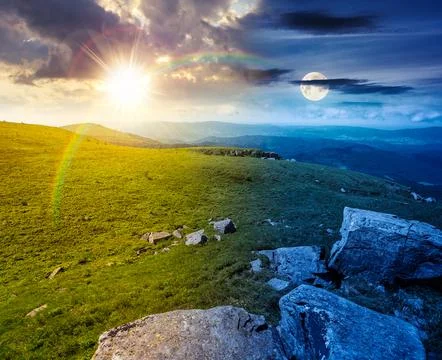 Alpine mountain landscape Stock Photos