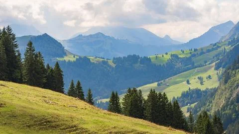 Alpine Mountain Landscape Stock Photos
