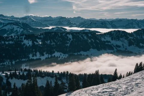 ALPINE MOUNTAIN PANORAMA Stock Photos