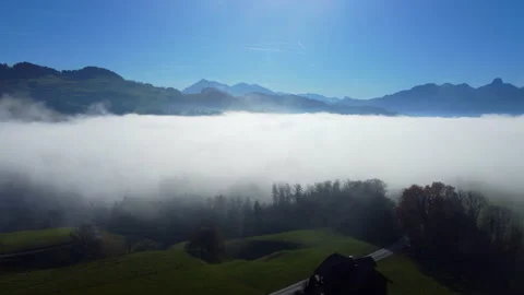 Alpine Mountain Panoramic Scenery View Stock Footage 229849399