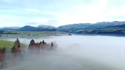 Alpine Mountain Panoramic Scenery View Stock Footage 229849885