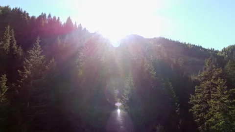 Alpine Mountain Panoramic Scenery View Stock Footage 229850288