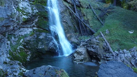 Alpine Mountain Panoramic Scenery View Stock-Footage 229858592