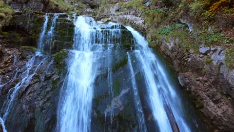Alpine Mountain Panoramic Scenery View Stock Footage 229873695