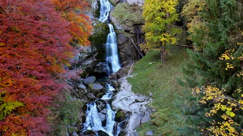 Alpine Mountain Panoramic Scenery View Stock Footage 229873972