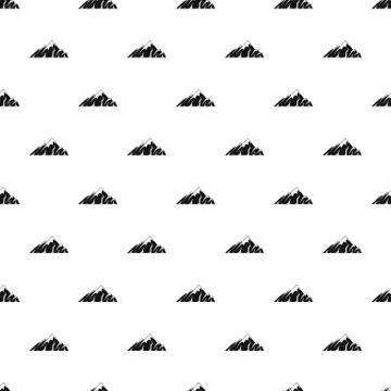 Alpine mountain pattern seamless vector Stock Illustration