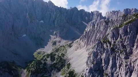 Alpine Mountain Range Aerial View. Stock Footage 305862718