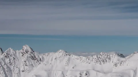 Alpine mountain ridges in Tirol Austria winter time lapse HD Stock Footage 35546505