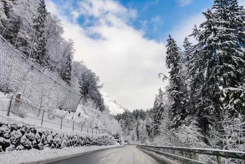 Alpine mountain road Foto stock