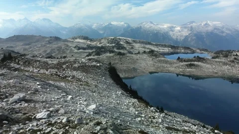 Alpine Mountain Scene with Lake Stock Footage 289477424