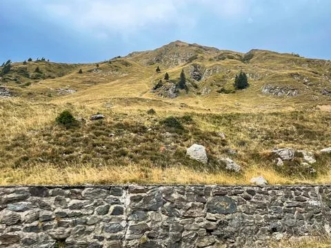 Alpine Mountain Slopes along the Transfăgărășan Highway, Romania Stock Photos