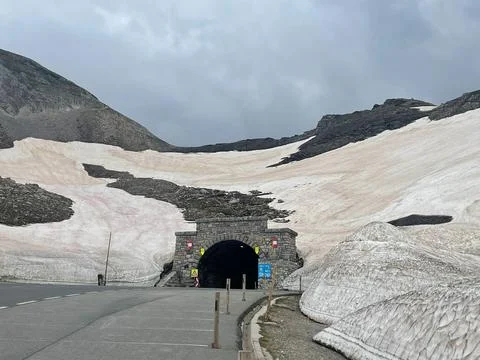 Alpine Mountain Tunnel Stock Photos