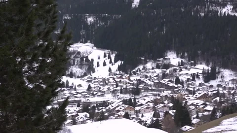 Alpine mountain village. Stock Footage 286345261
