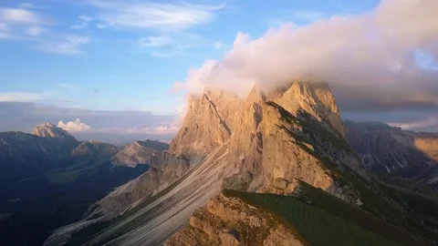 Alpine Mountains Aerial (Graded) Stock Footage 85868705