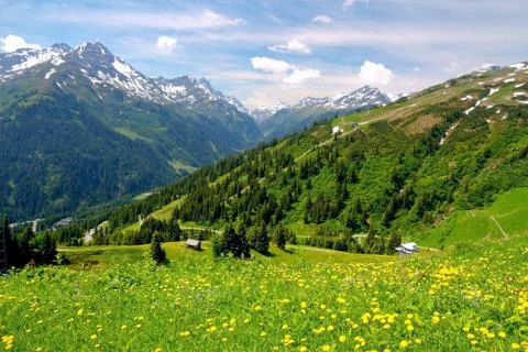 Alpine mountains in austria Stock Photos
